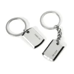 2358-2-Stainless steel engraved silver keychain