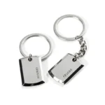 2358-4-Stainless steel engraved silver keychain