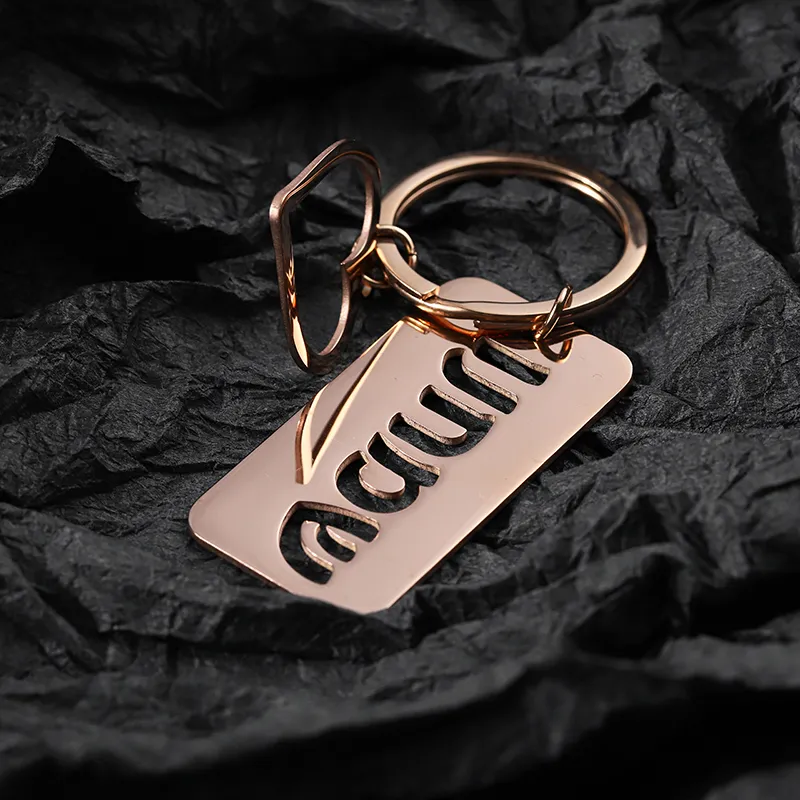 2359-6-Stainless steel rose gold keychain