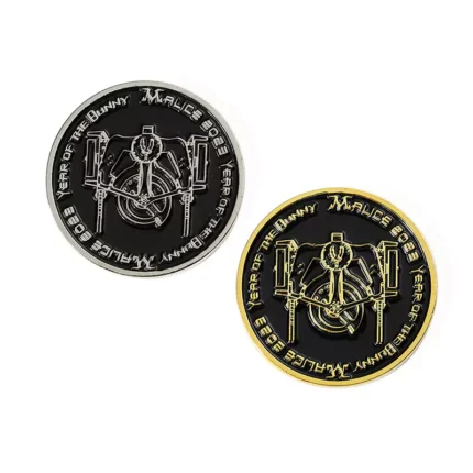 2513-1-Mechanical power shaft black recessed painted commemorative coin