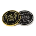 2513-3-Mechanical power shaft black recessed painted commemorative coin