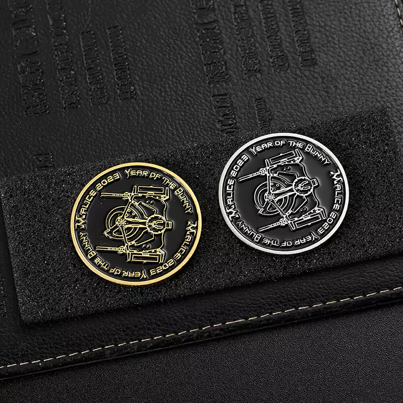 2513-5-Mechanical power shaft black recessed painted commemorative coin