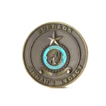 2515-1-Pakistani Air Force Armed 3D Painted Challenge Coin