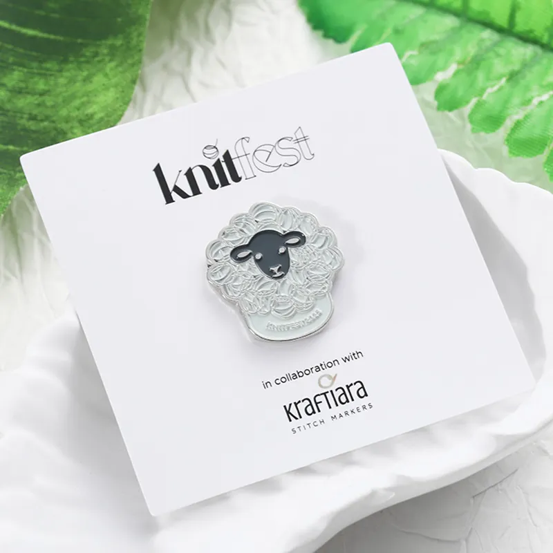 1702-5-KnitFest 2025 Knitted Texture Lamb Metal Pin