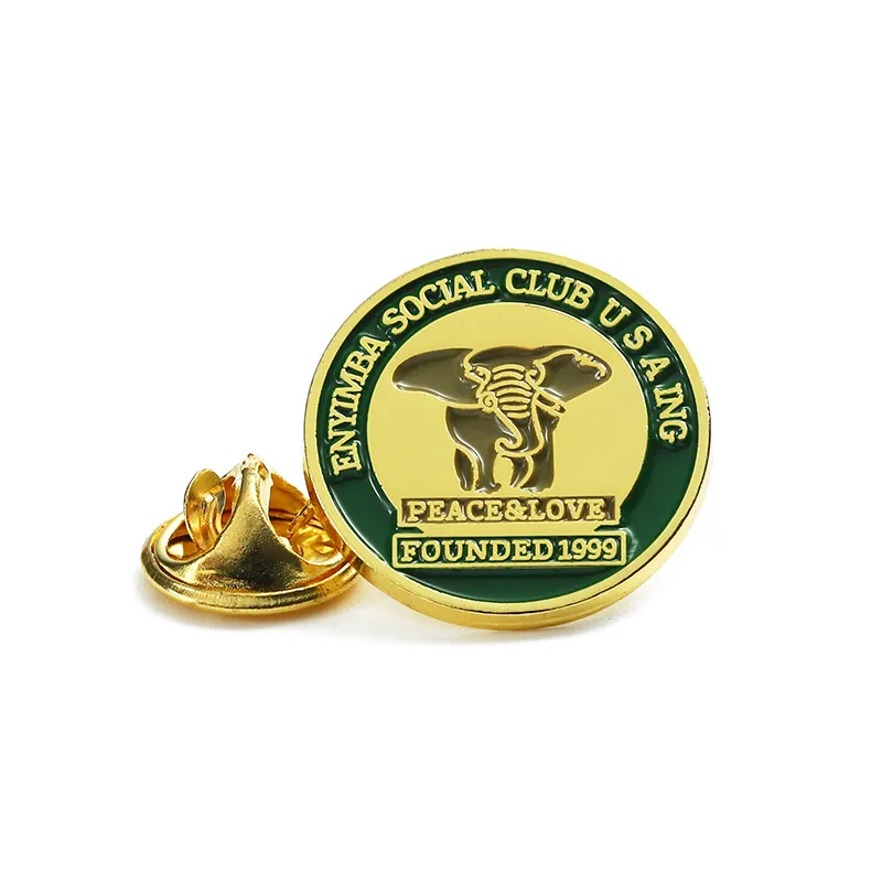1706-1-Golden circular elephant emblem 1706-1-Golden circular elephant emblem