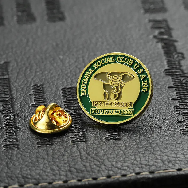 1706-6-Golden circular elephant emblem