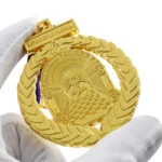 5702-4-Purple-black woven ribbon with golden hollowed-out commemor