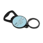 2102-4-Logo painted electrostatic painting black bottle opener