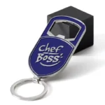 2104-2-Head chef blue lacquered silver bottle opener