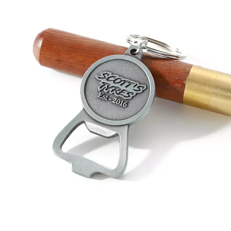 2105-3-Pure LOGO embossed antique silver bottle opener