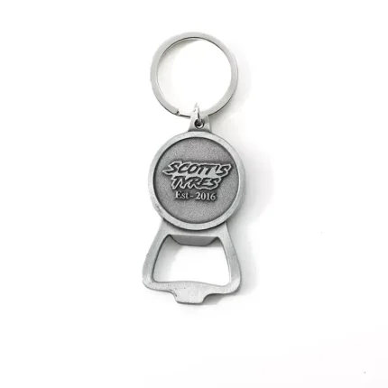 2105-5-Pure LOGO embossed antique silver bottle opener