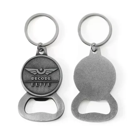 Engraved emblem keychain bottle opener custom promotional gift