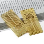 3007-1-Gold-plated hollow book mark