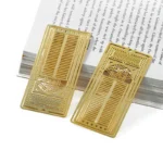 3007-2-Gold-plated hollow book mark