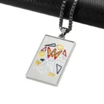 3207-2-Nickel-plated graffiti custom dog collar