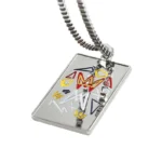 3207-4-Nickel-plated graffiti custom dog collar