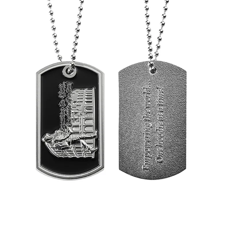 3209-3-3D raised metal dog tag 3209-3-3D raised metal dog tag