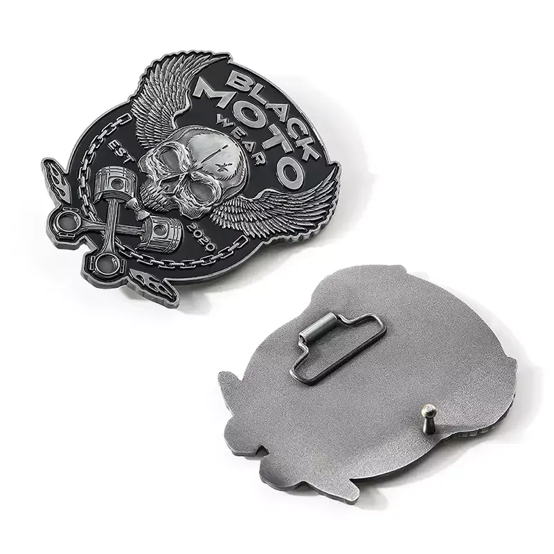 5045-3-Antique Silver Embossed Special Shaped Belt Buckle 5045-3-Antique Silver Embossed Special Shaped Belt Buckle