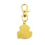 2301-4-AKA Pattern Green Enamel Dog Hook Keychain