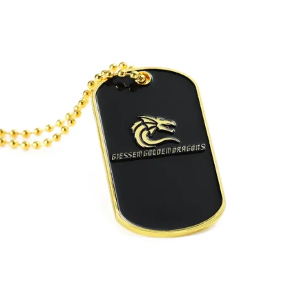 3208-2-Black metallic lustre enamel dog tags
