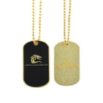 3208-3-Black metallic lustre enamel dog tags
