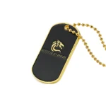 3208-4-Black metallic lustre enamel dog tags