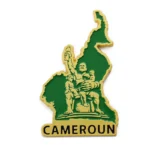 3701-2-Cameroun Map Enamel Fridge Magnet Travel Souvenir