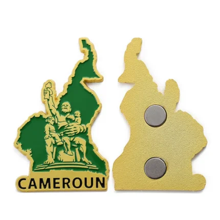 3701-3-Cameroun Map Enamel Fridge Magnet Travel Souvenir
