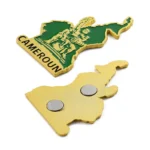 3701-8-Cameroun Map Enamel Fridge Magnet Travel Souvenir