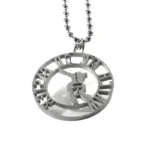 3810-1-Hollow rotating little bear letter necklace