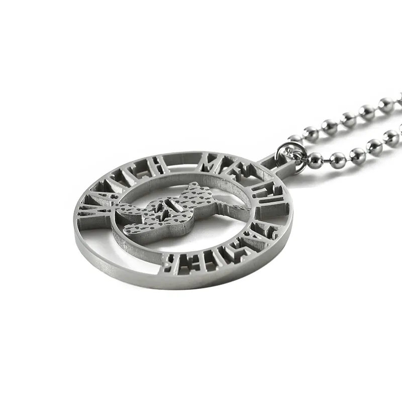 3810-3-Hollow rotating little bear letter necklace